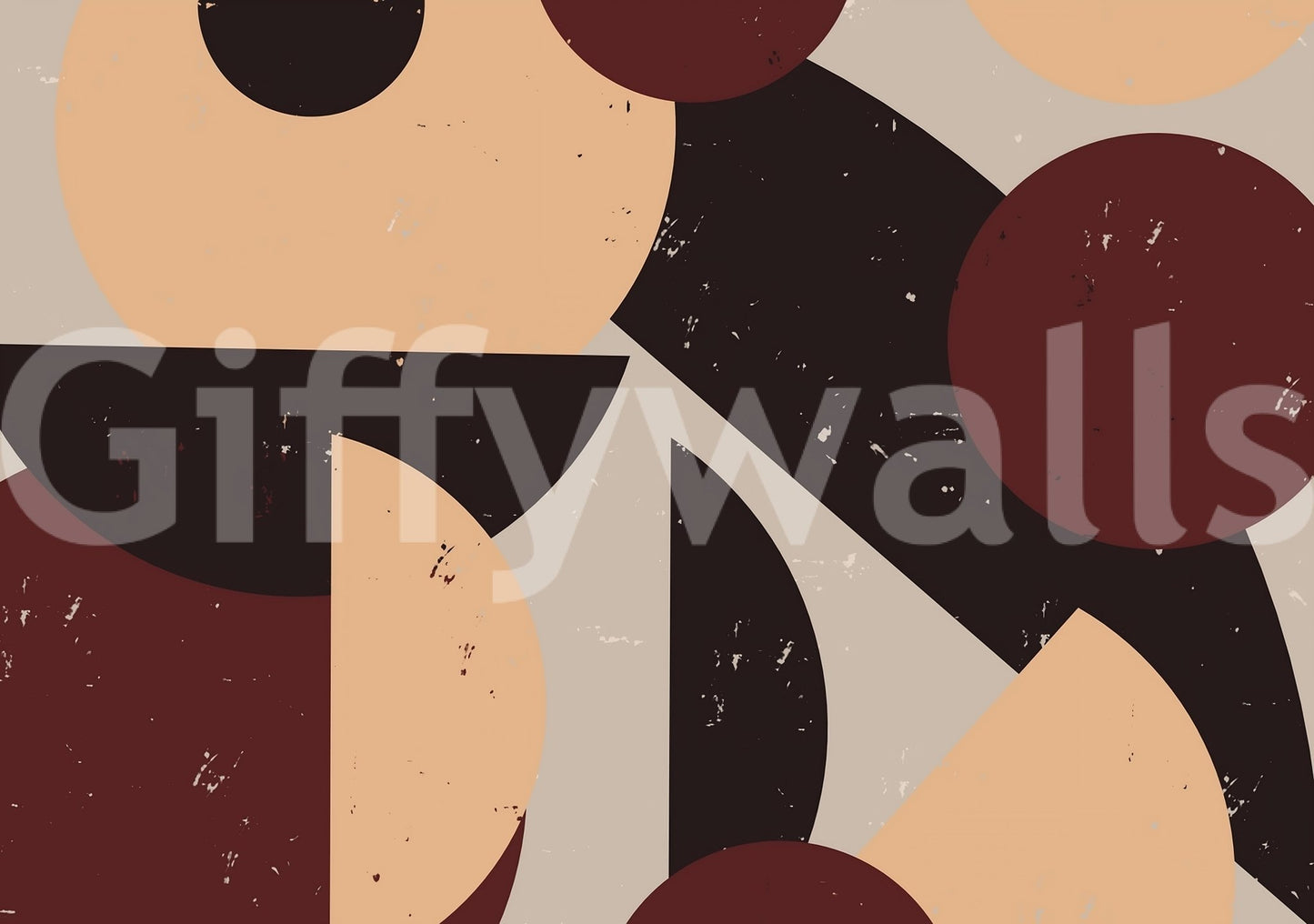 Bold Retro Earthy - toned Wall Mural