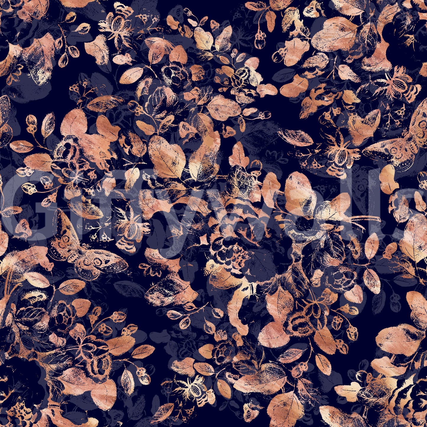 An interior with a luxurious and artistic accent wall