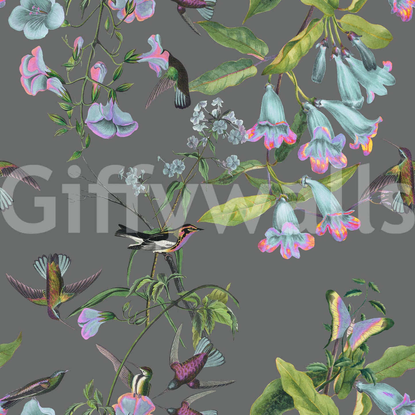 A high-quality serene flower wall mural for walls.