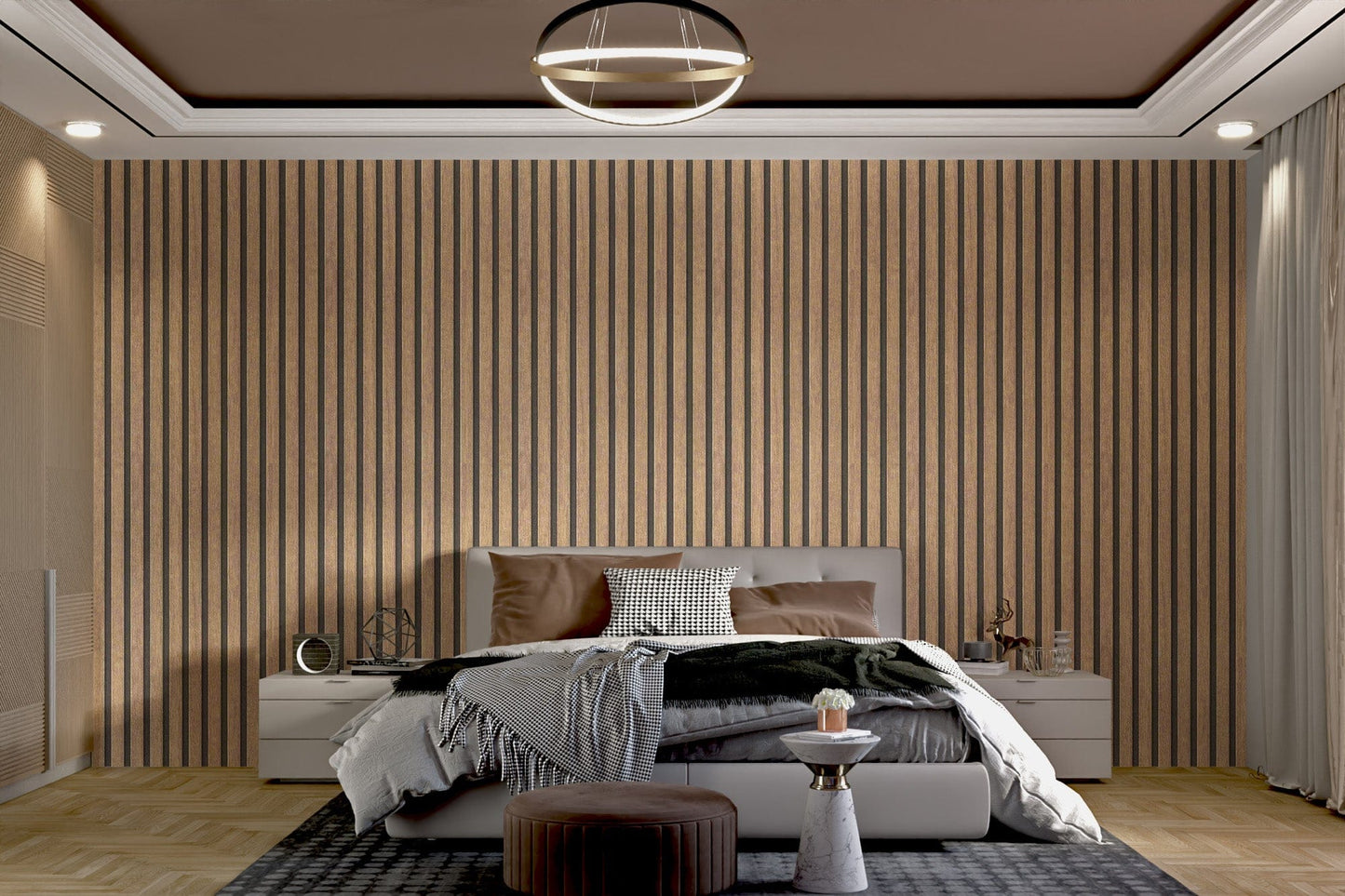 Contemporary Wood Panel Stripes