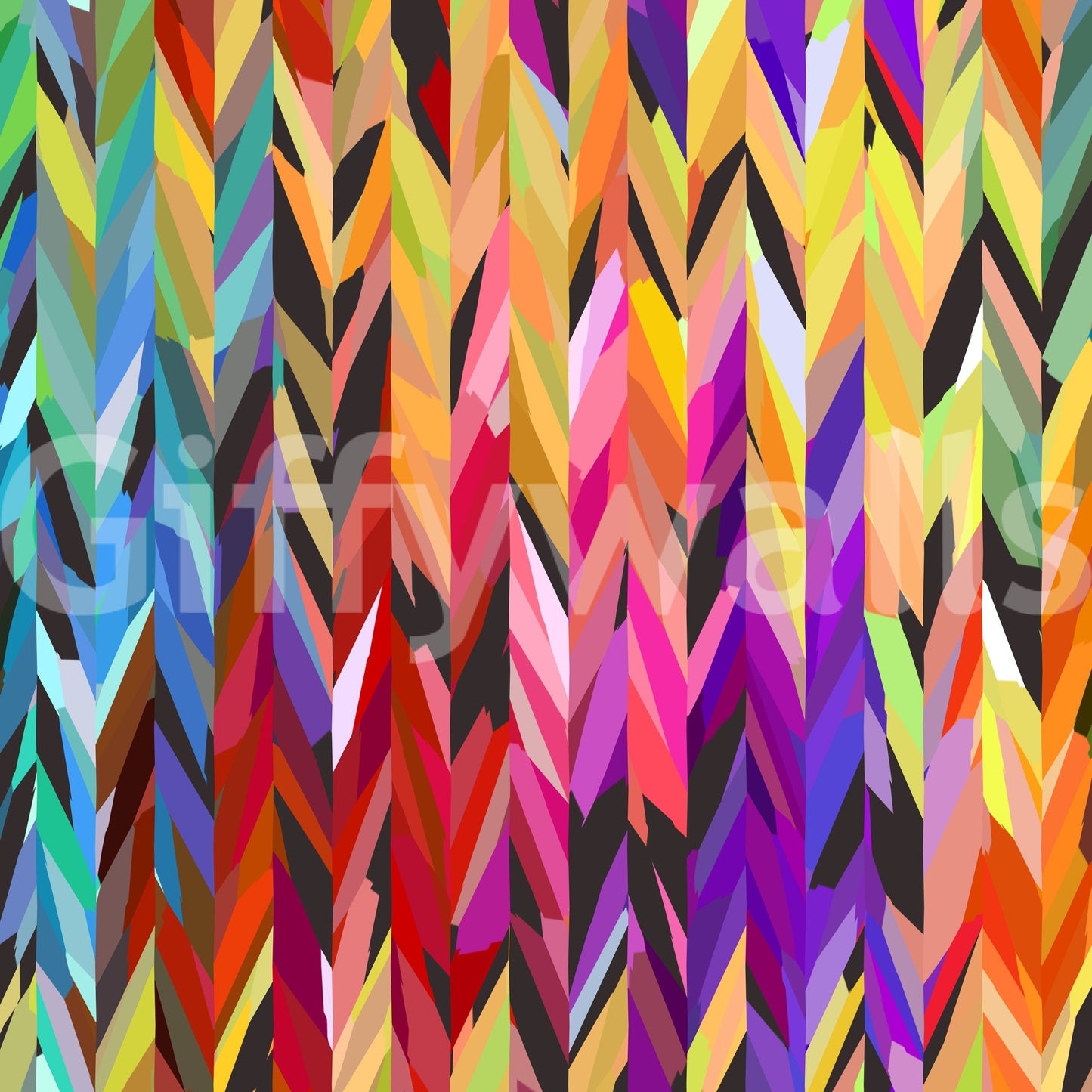 Energetic Burst of Color wall mural for contemporary rooms