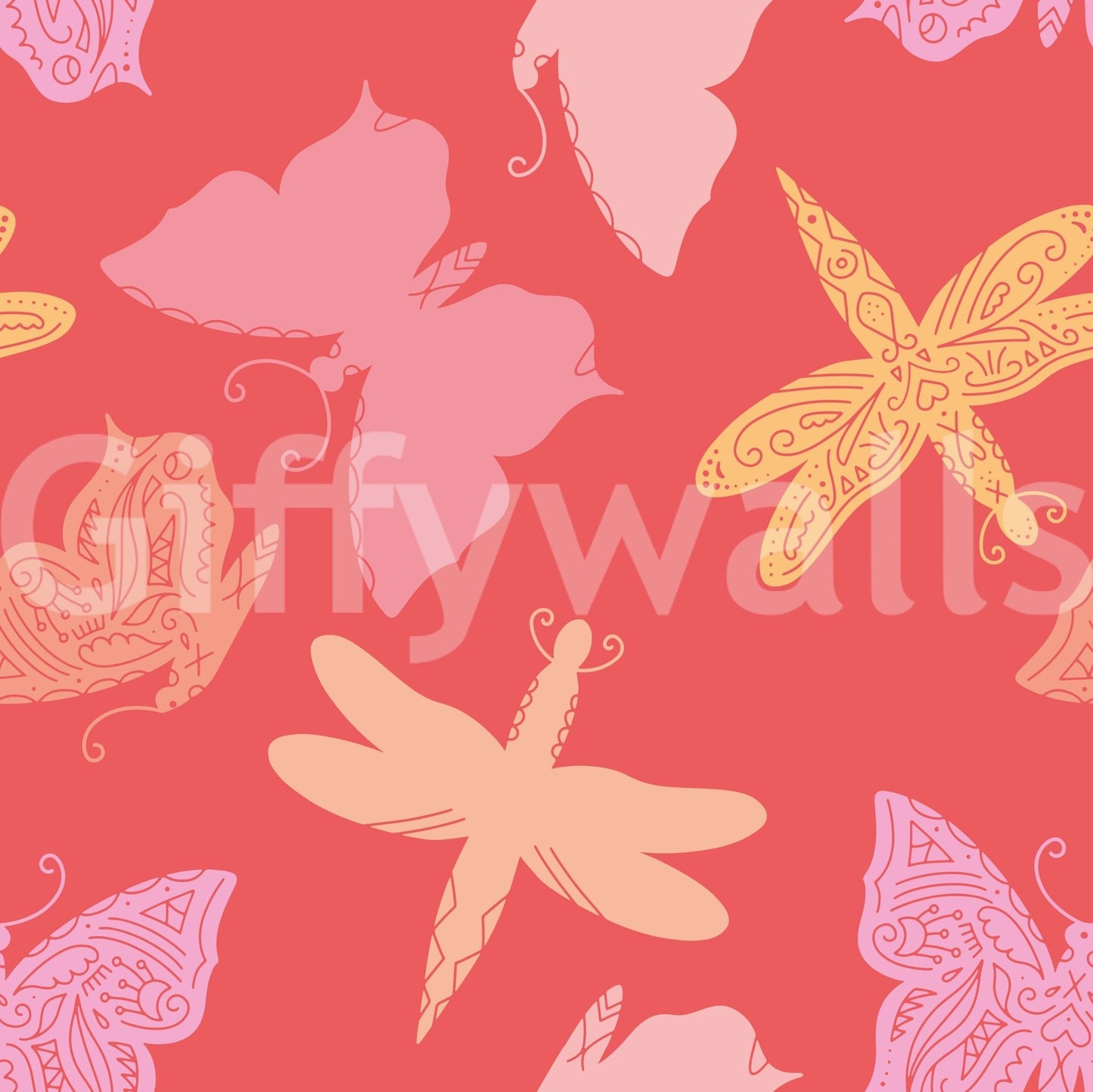 Butterfly Wings wallpaper, vibrant, hot pink, summer.