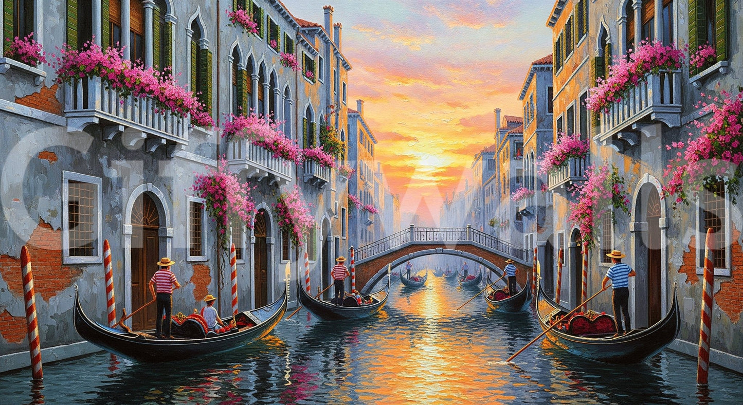 Canal Grande sunrise, peaceful and calm