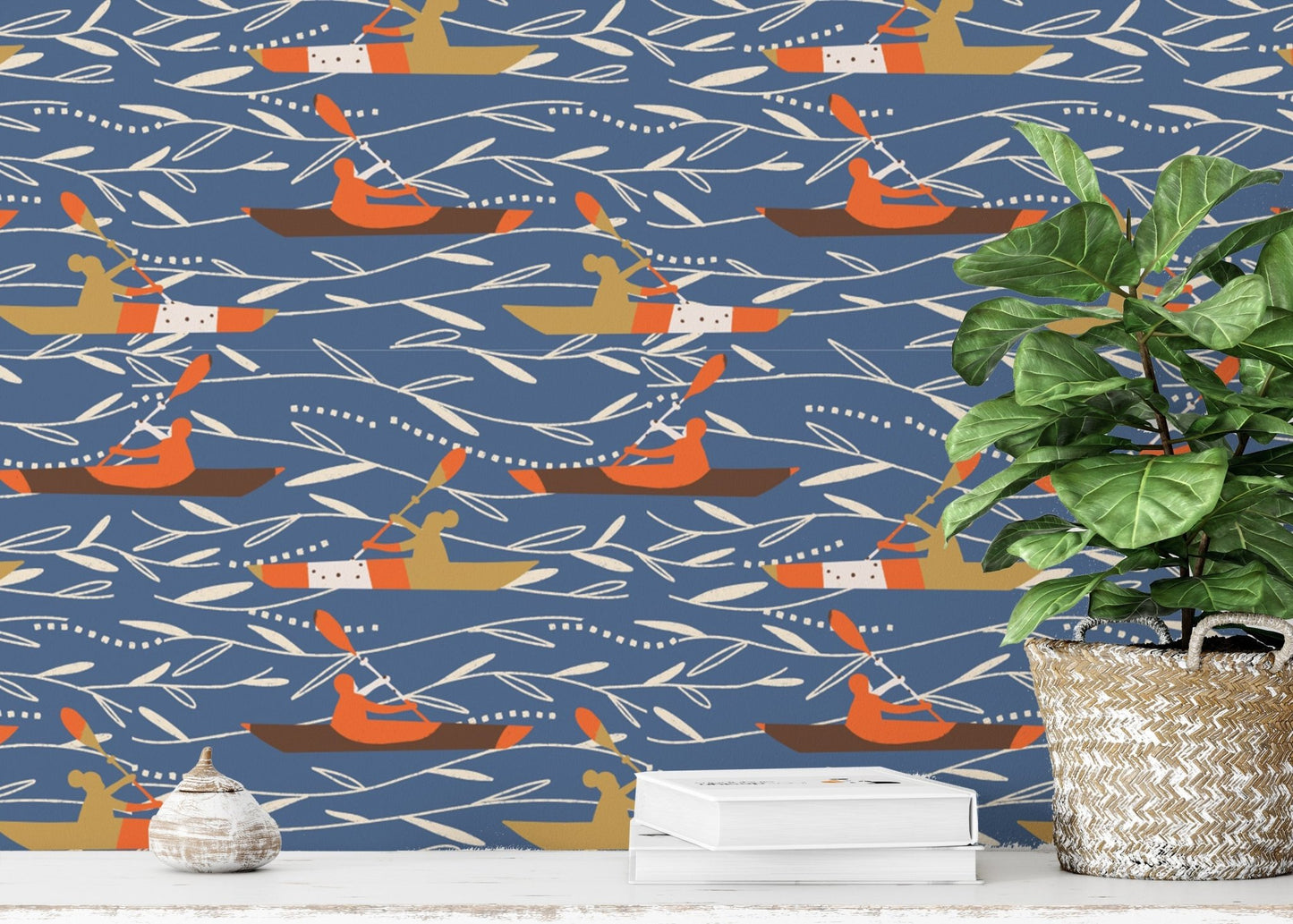 Active lifestyle canoe sports wall wallpaper