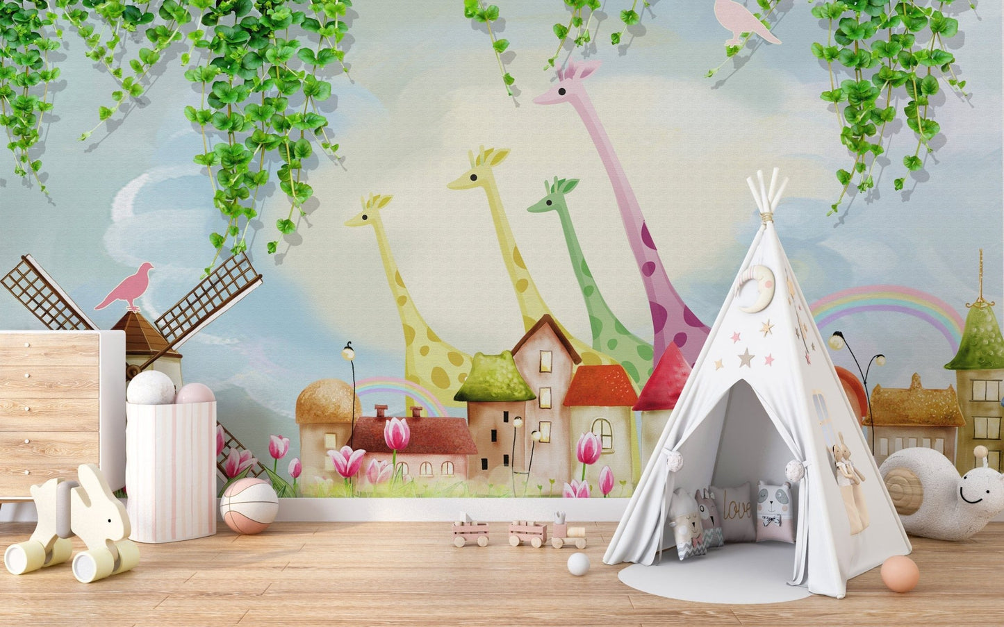 Kids Farm Animal Mural Wallpaper