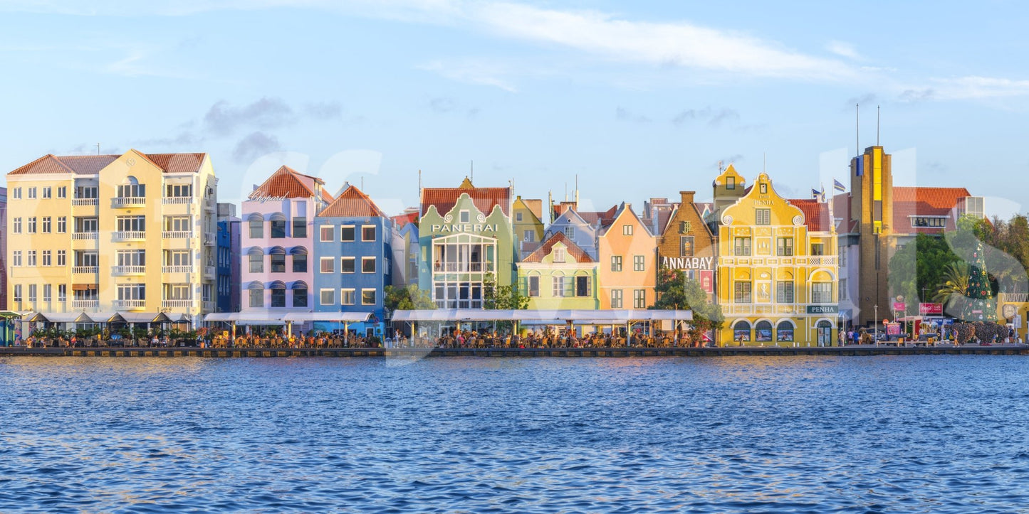 Charming Harborfront Buildings Wall Mural