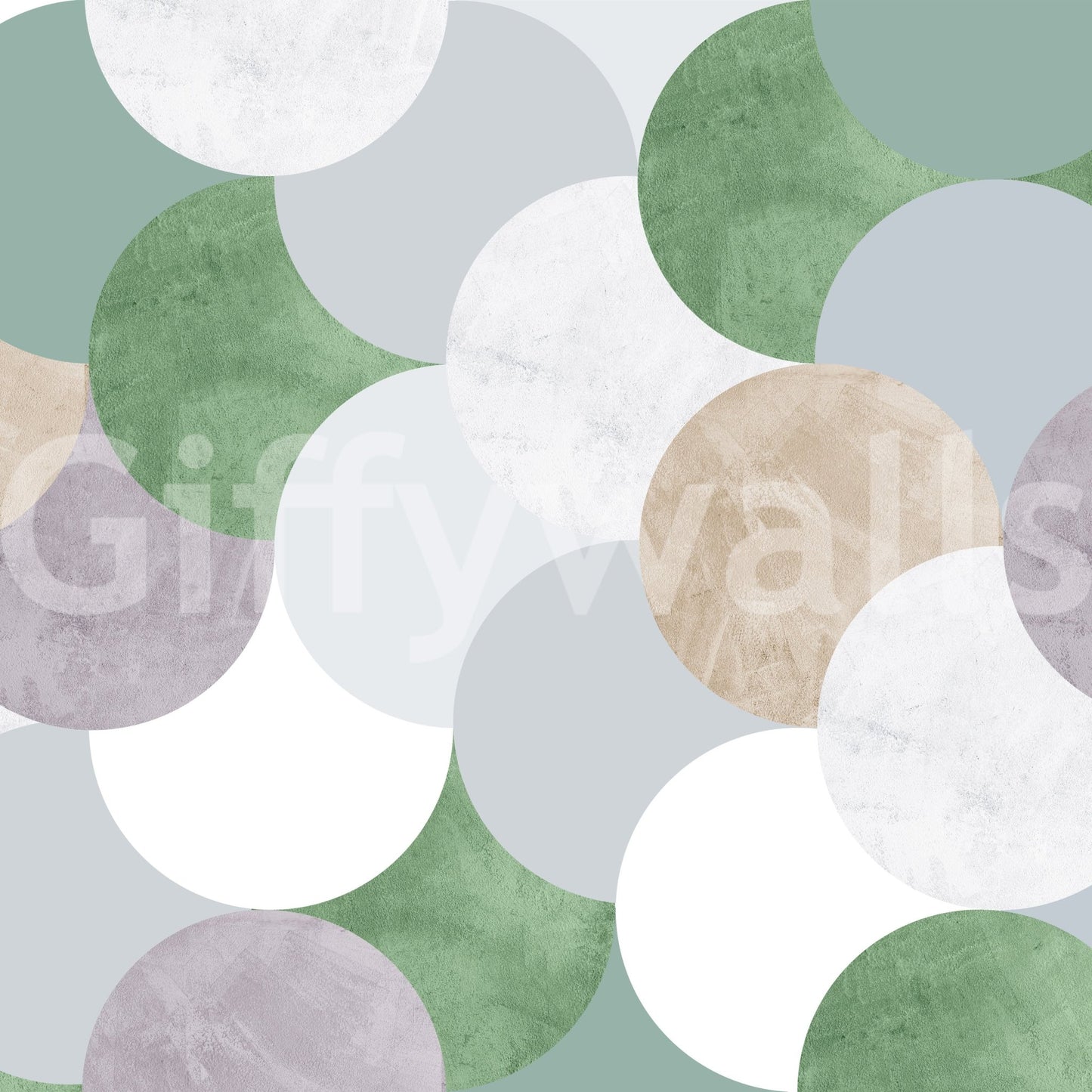 Balanced circle pattern mural wallpaper