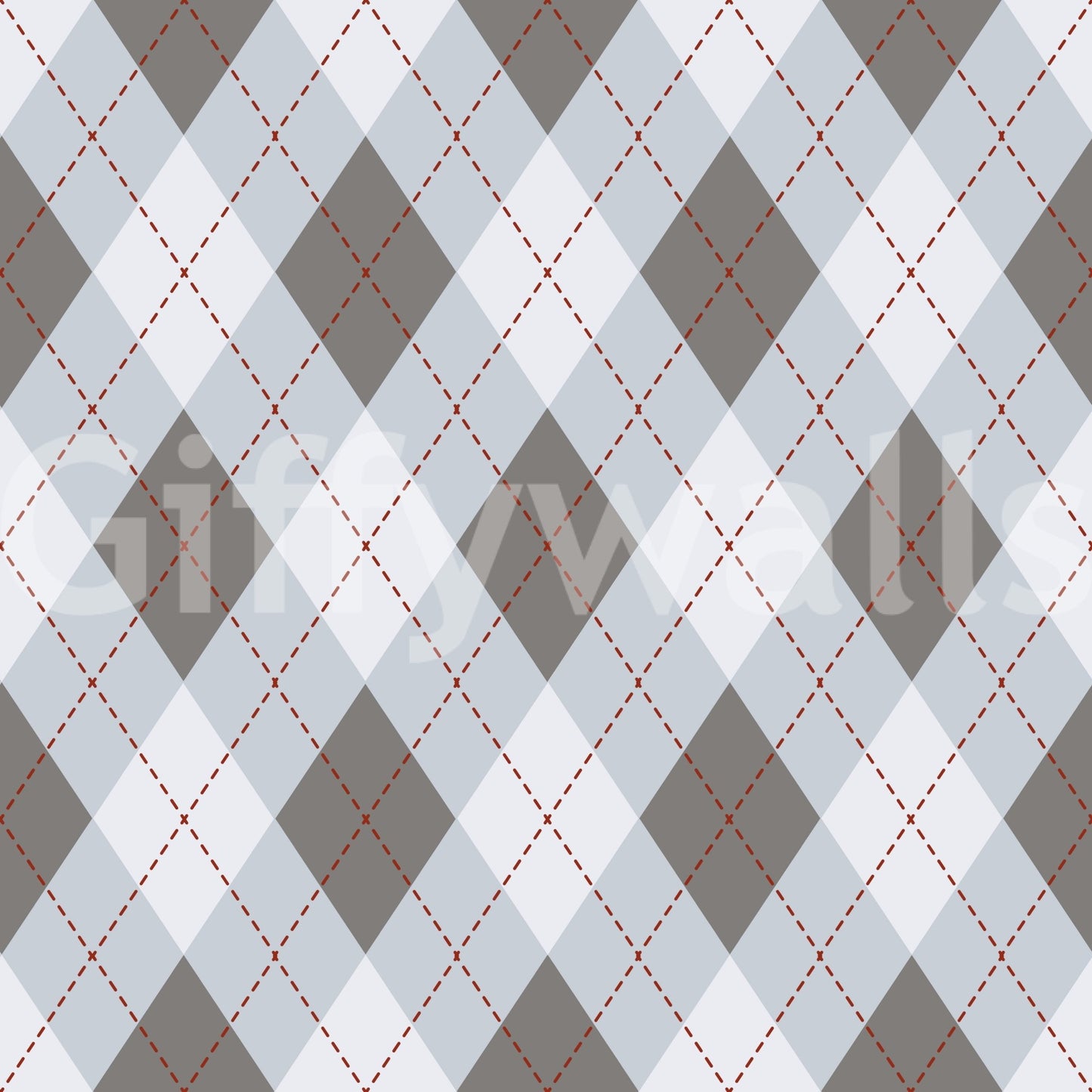 A seamless argyle pattern on a wall