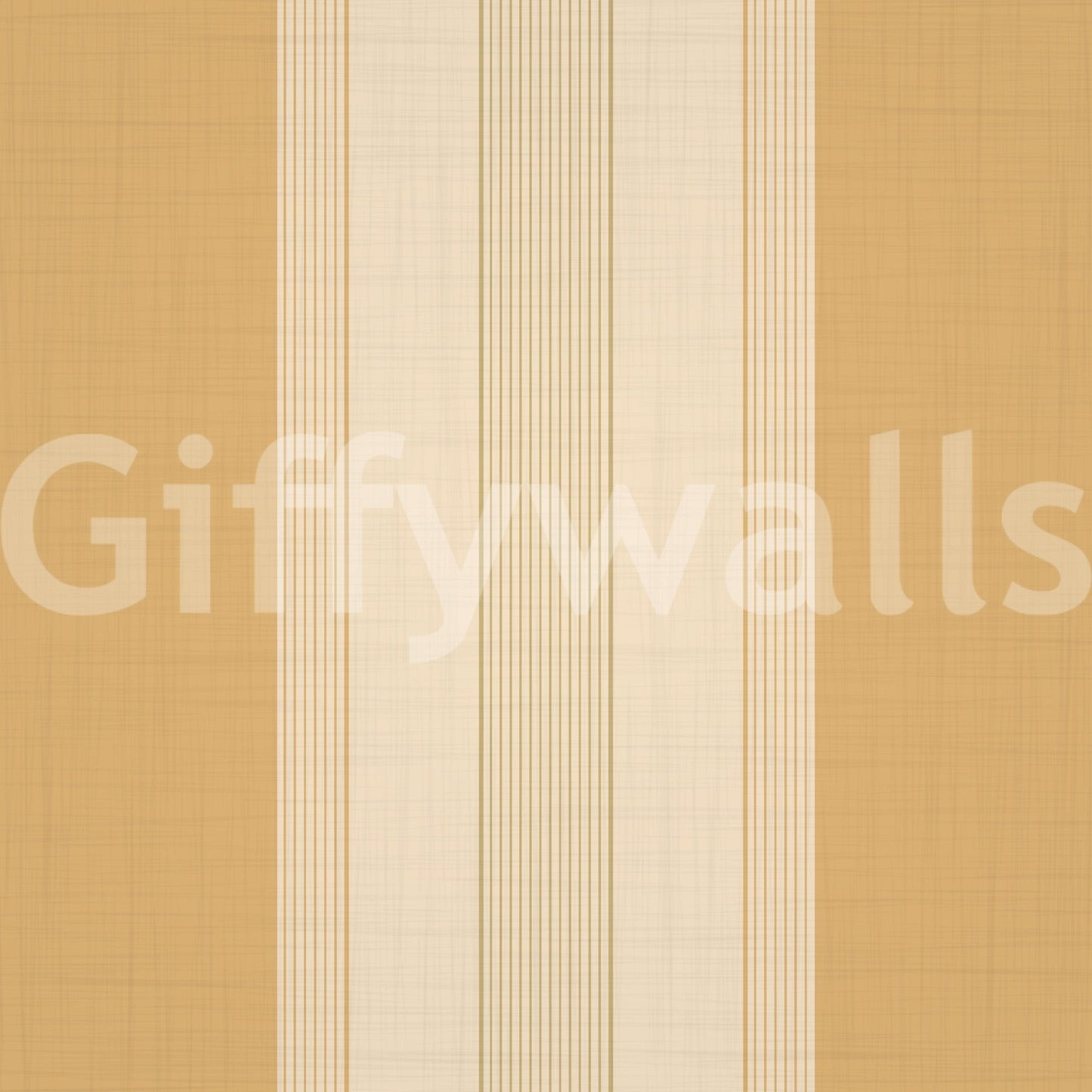 Honey gold stripes wallpaper with textured finish