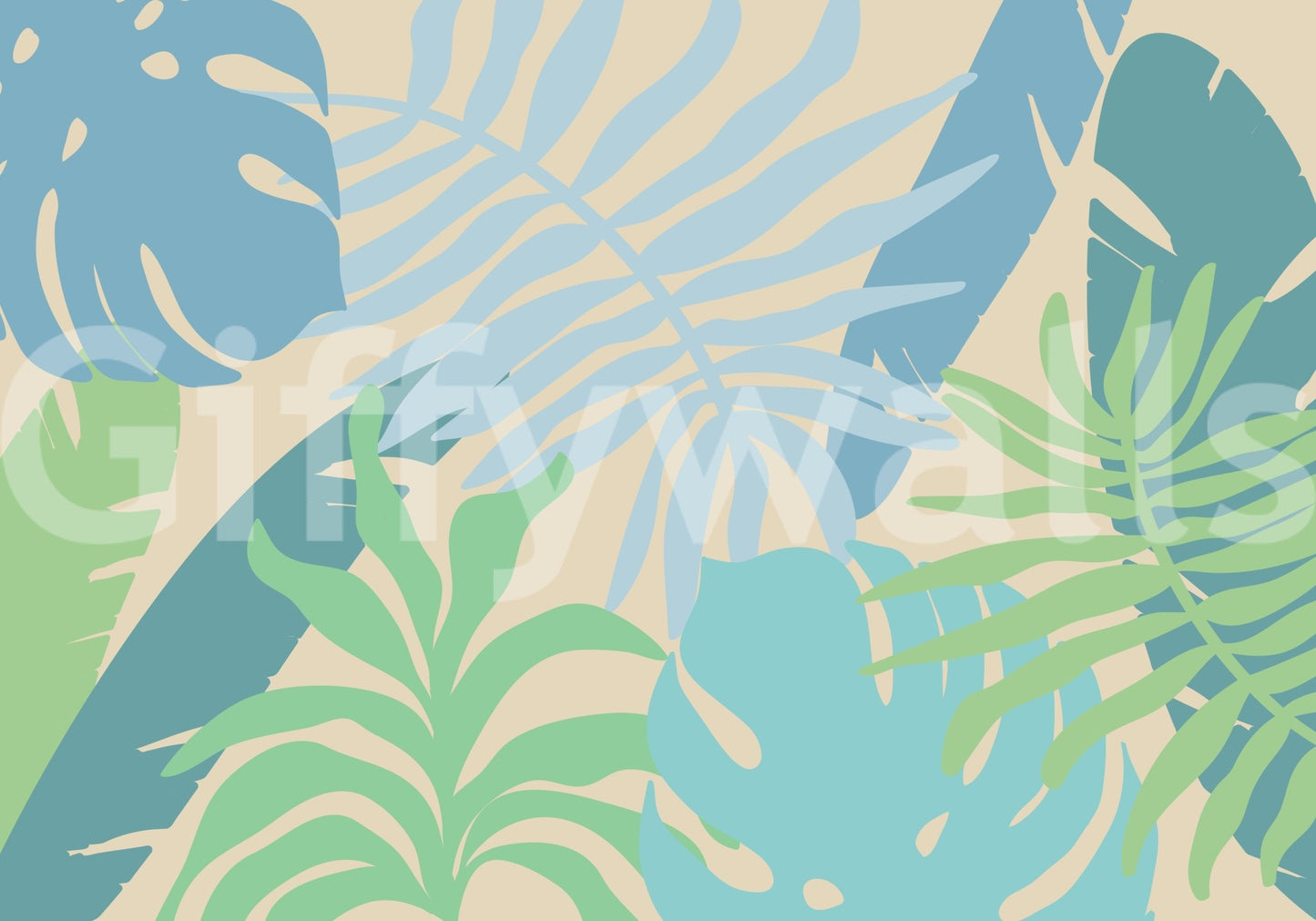 A high-quality serene ocean wall mural for walls.