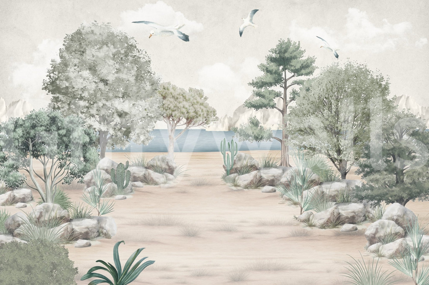 Coastal vista calm, peaceful and relaxing