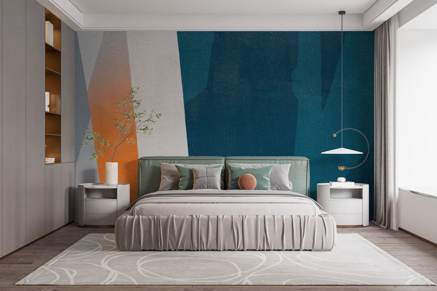 Unique colorful wallpaper with a bold concrete finish. A797