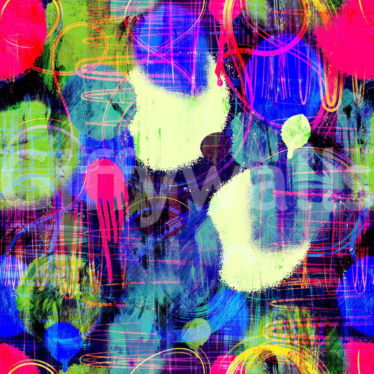 Street-themed wallpaper with vibrant details.