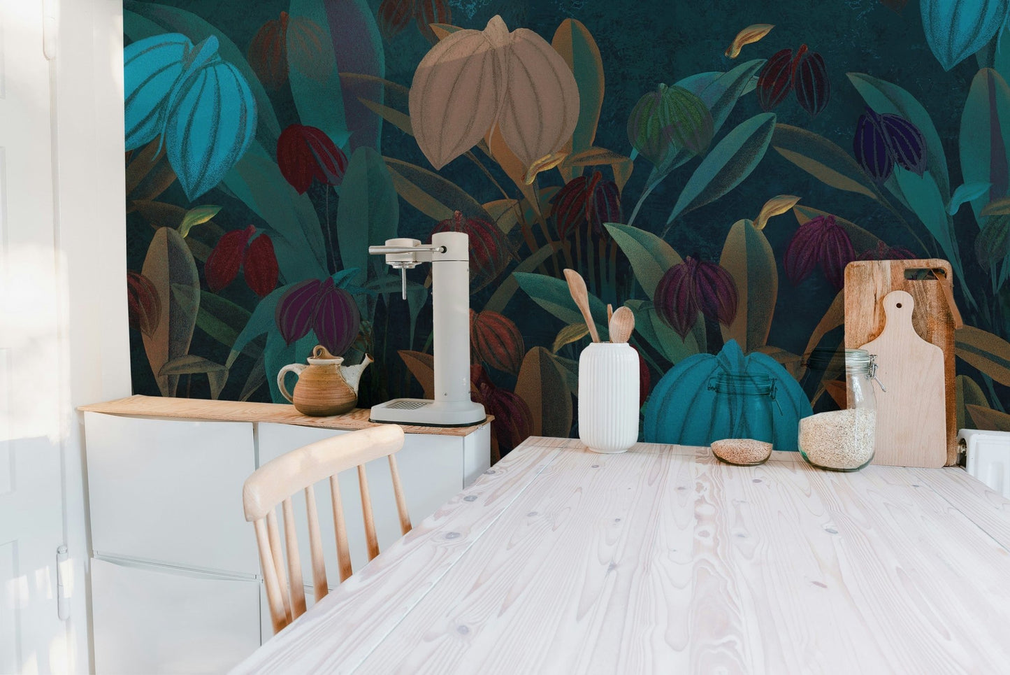 Colourful Botanical Wallpaper Mural - Giffywalls C434