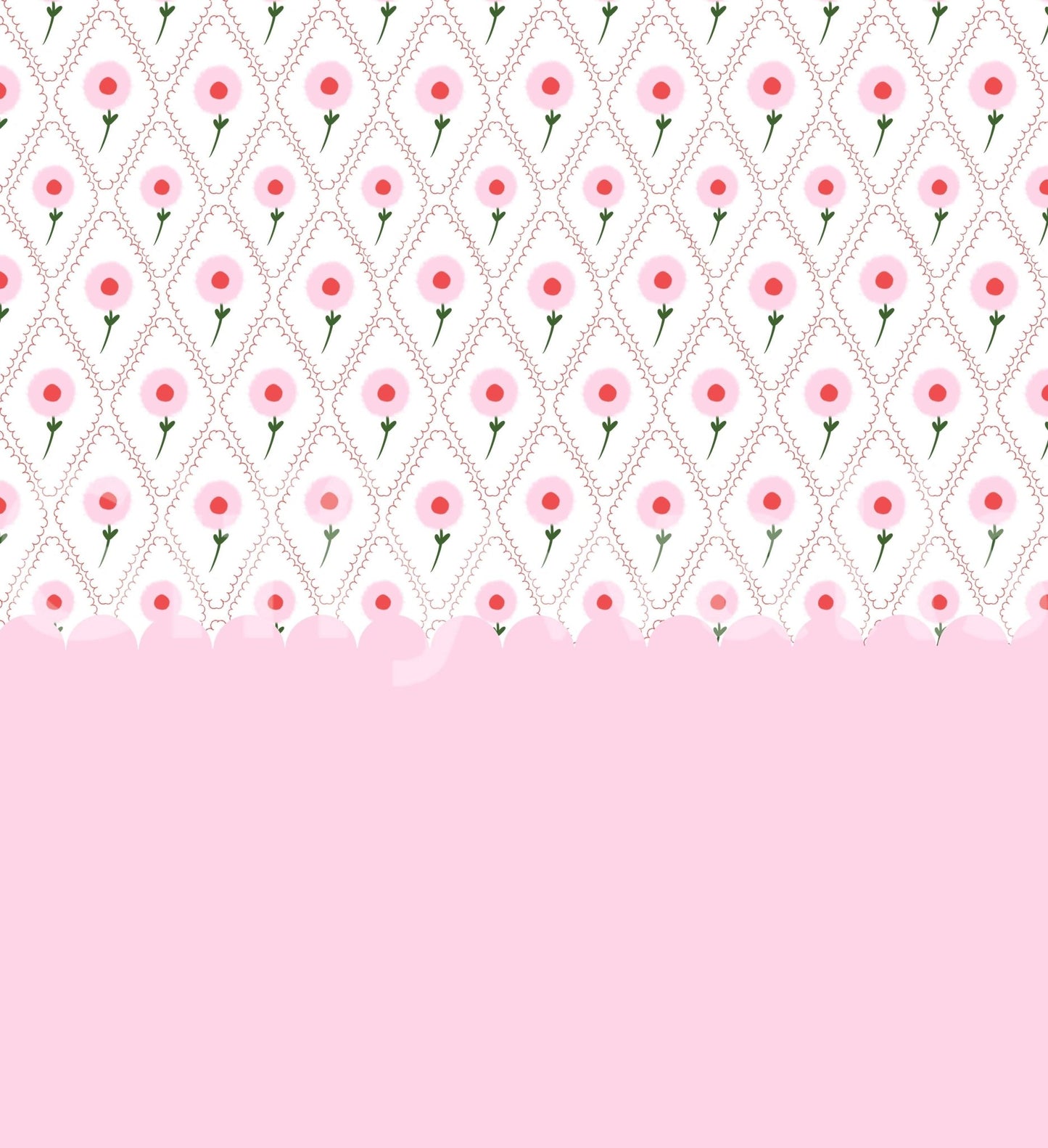 Cottage Rose Mural Wall Mural in a contemporary flat with floral accents wallpaper.