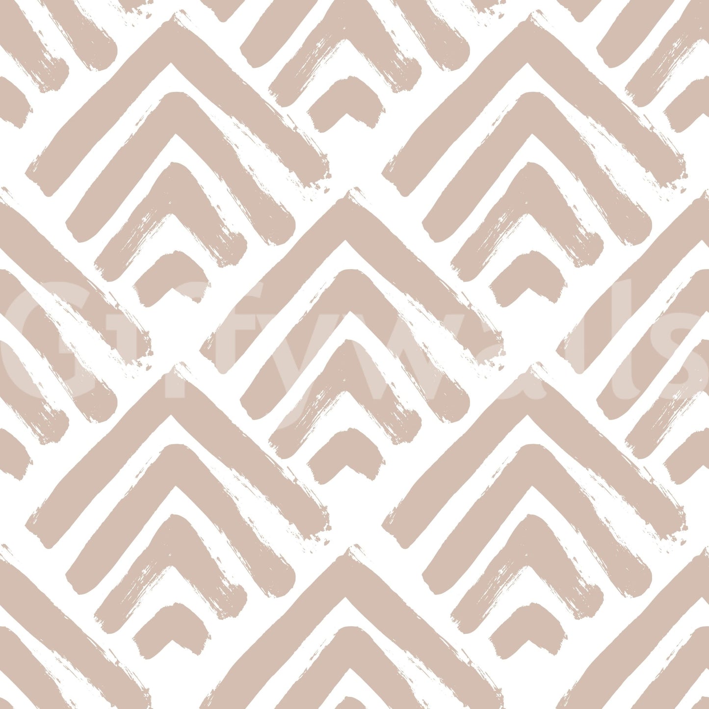 A seamless pattern of painted ornaments on a wall