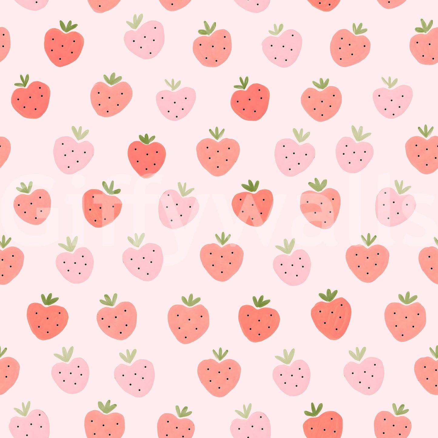 Cheerful fruit design wallpaper with red and pink berries