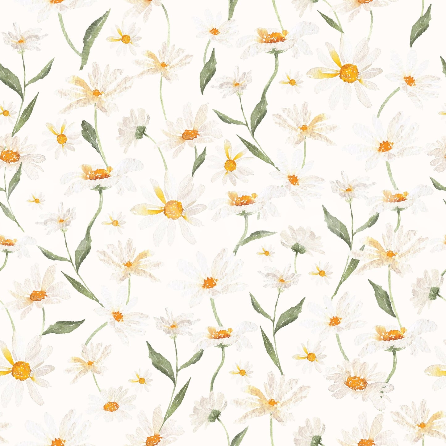 Soft Daisy Dreams floral wallcovering, bespoke custom interior design.
