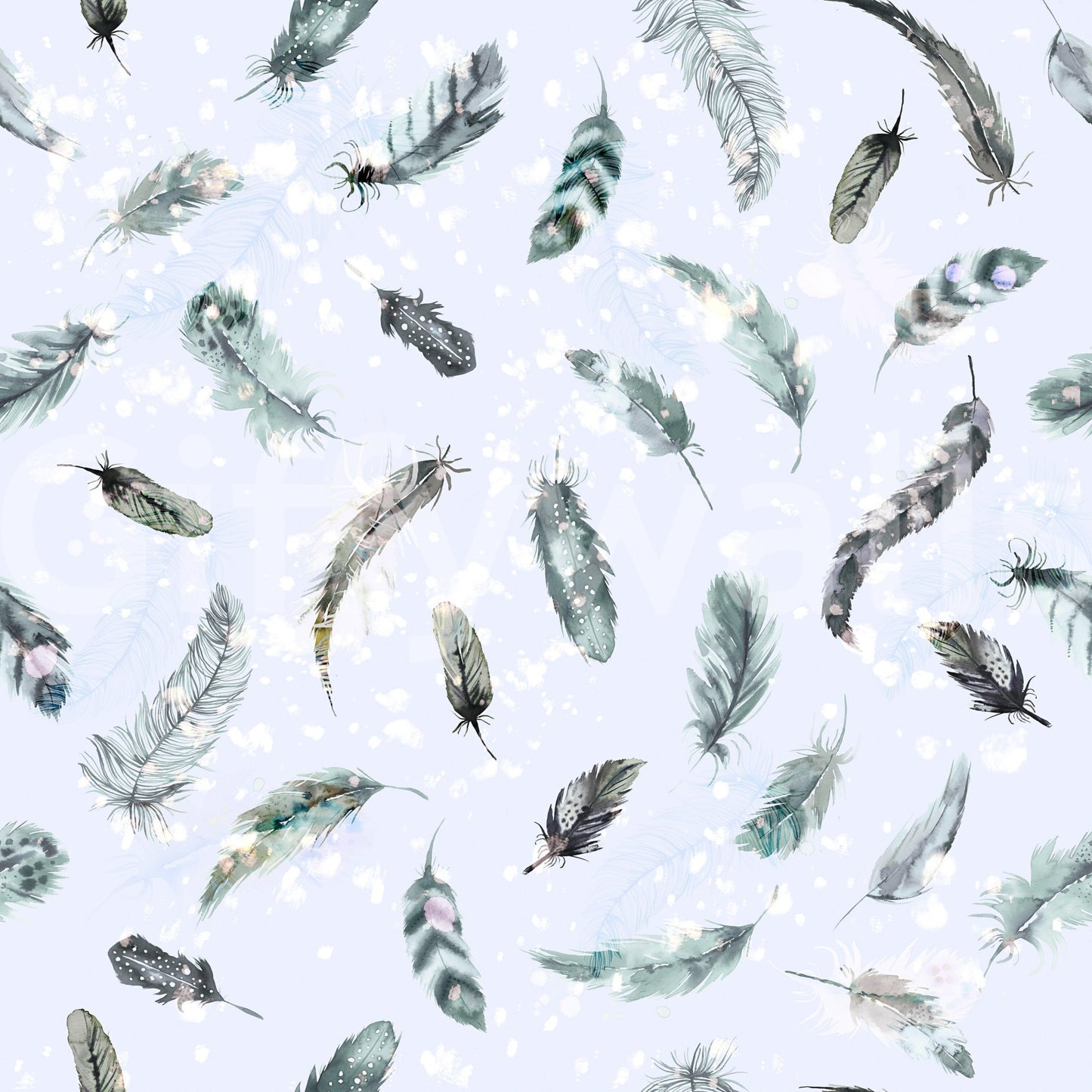 Peaceful feather wall design