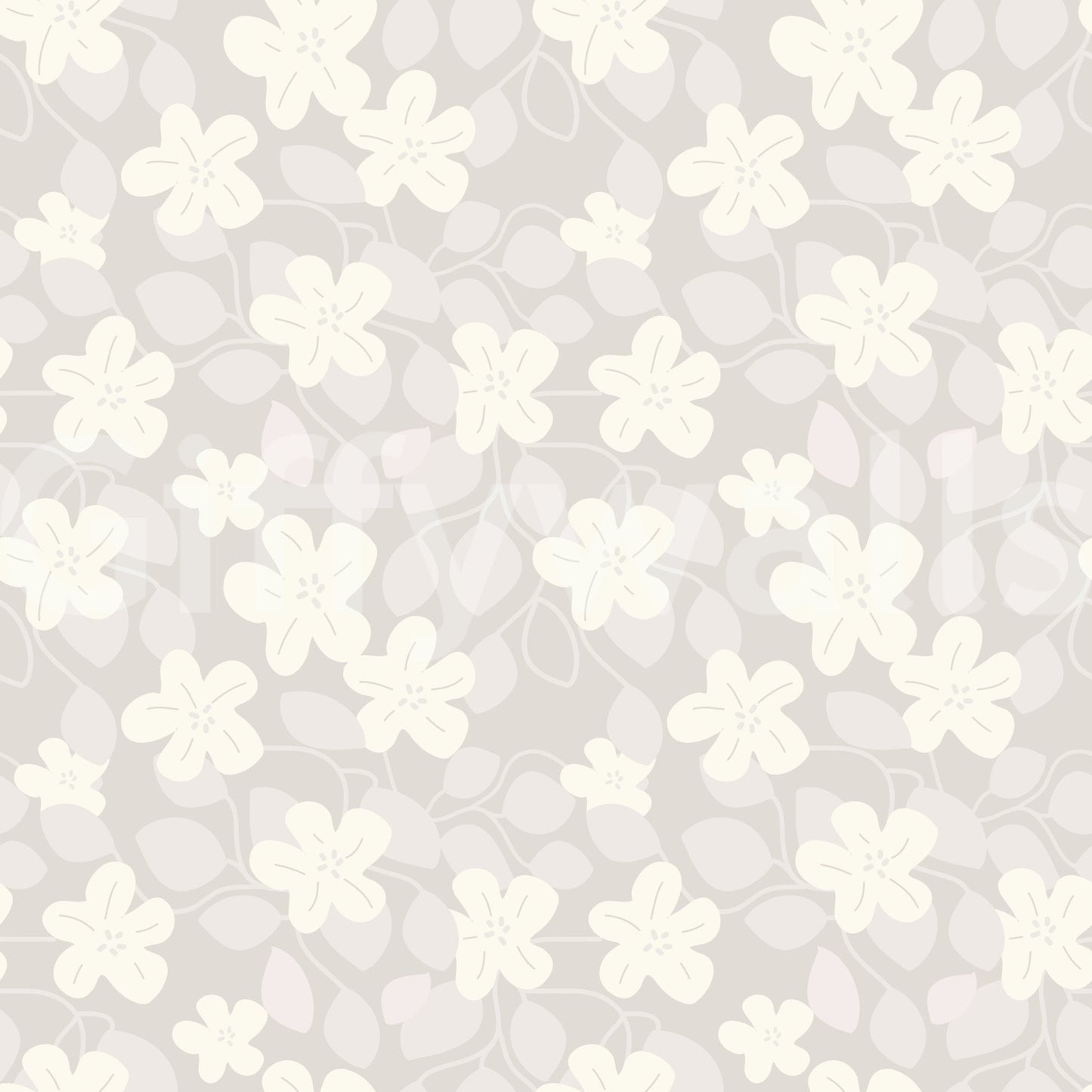 Seamless wildflower wallpaper for walls improves bedroom ambiance.