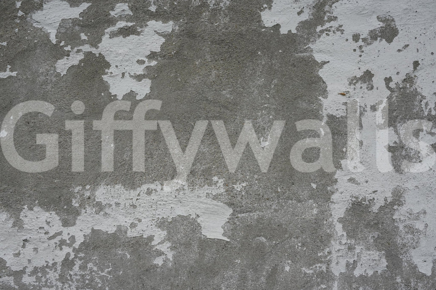 Edgy bathroom design with concrete wall mural.