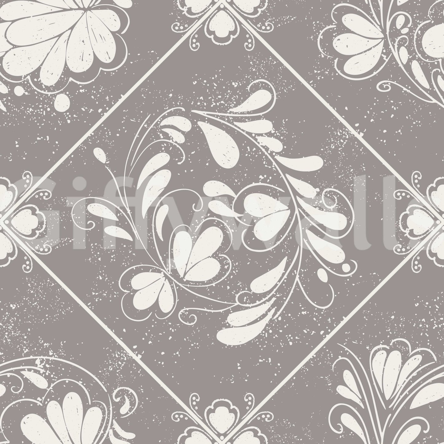Classic flower tile pattern for a stylish boutique lounge wall