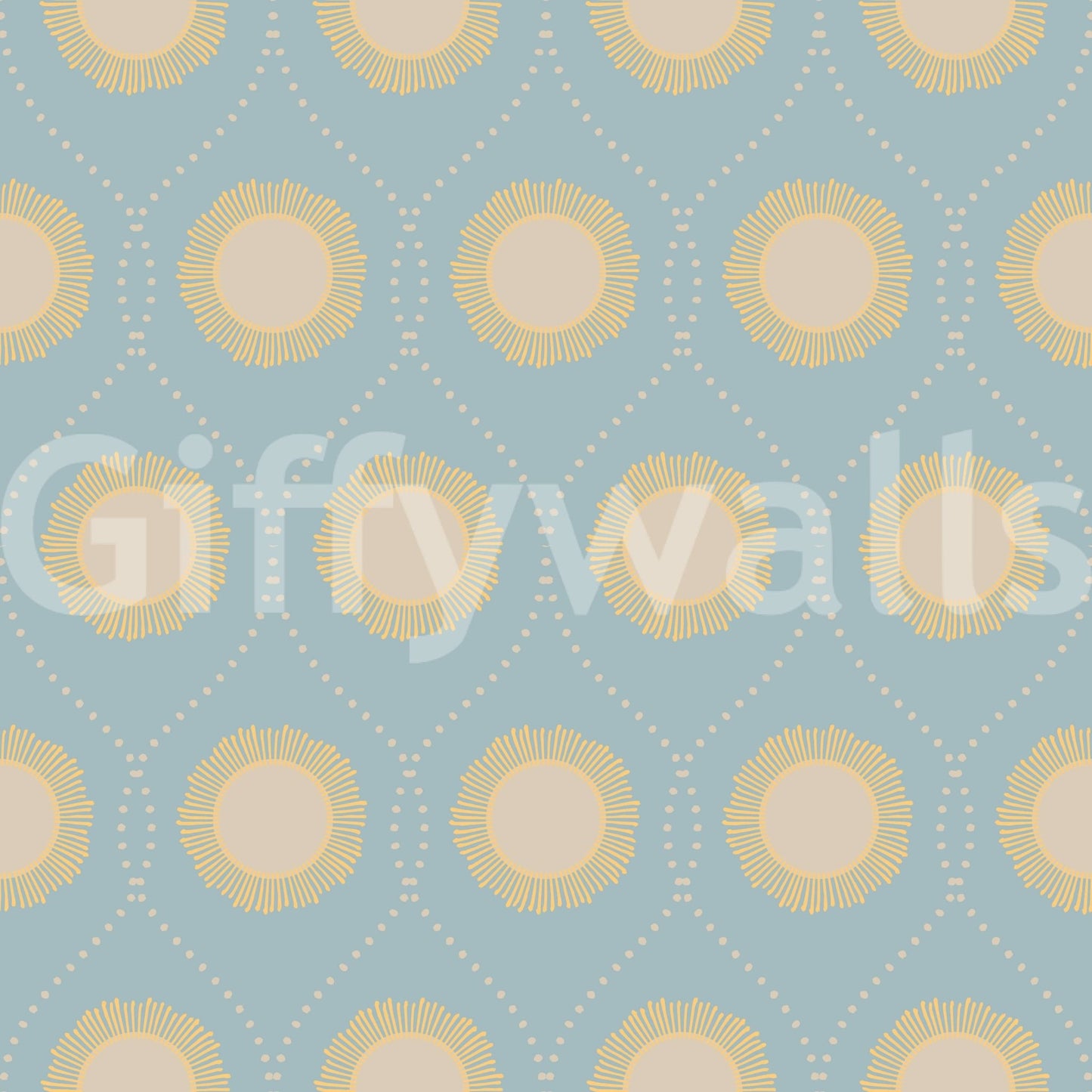 Contemporary geometric design of the Dotted Diamonds Wallpaper.