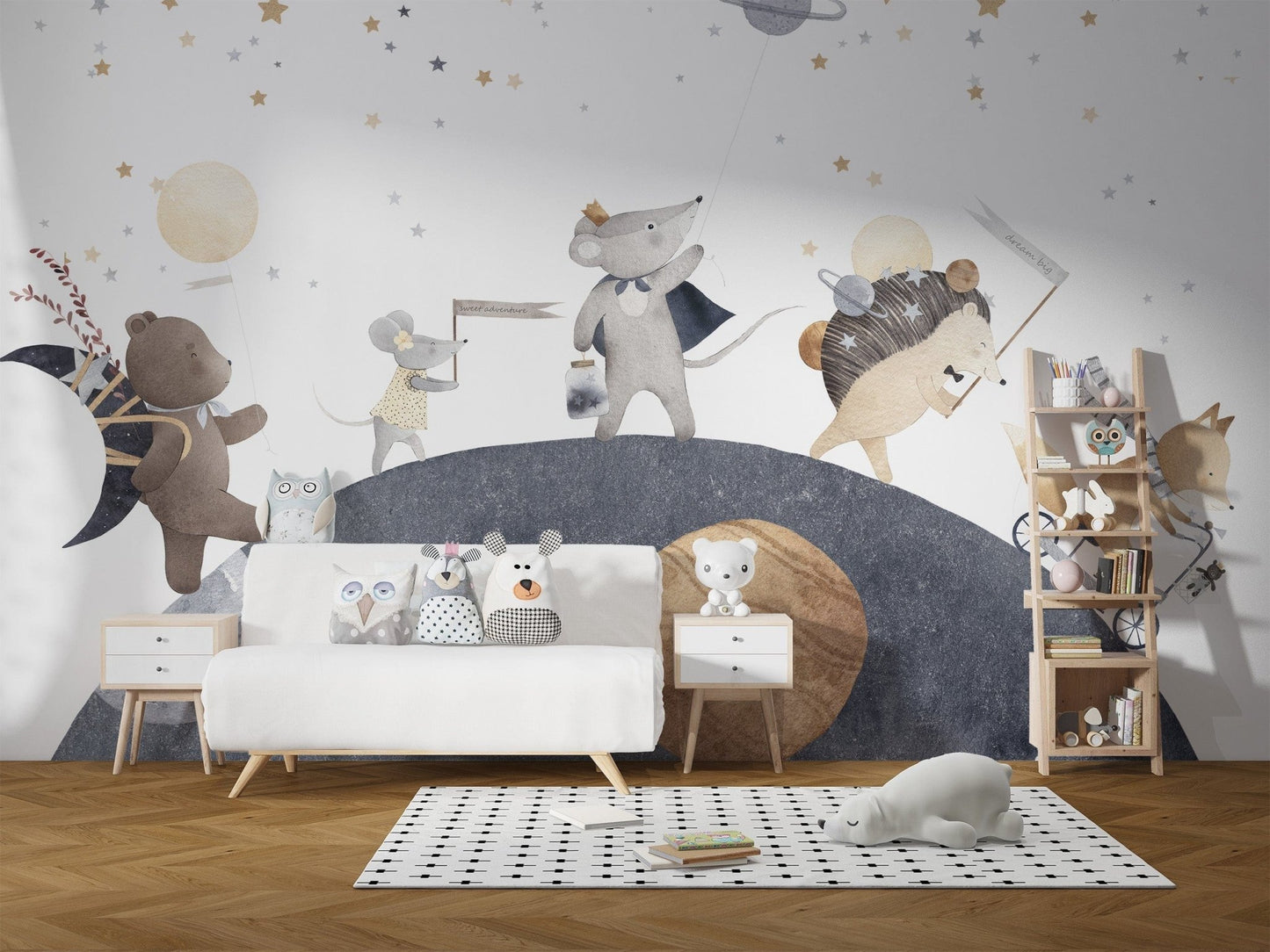 Dreamy Starry Night Wall Design C542