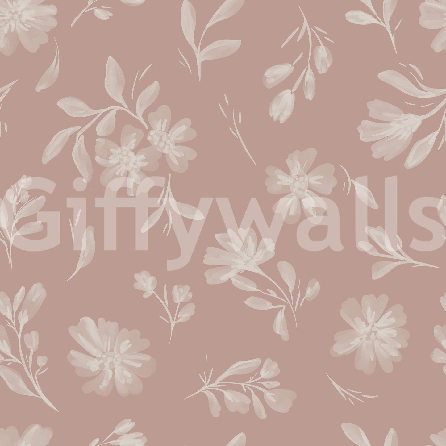Dusty Rose Blooms Wallpaper