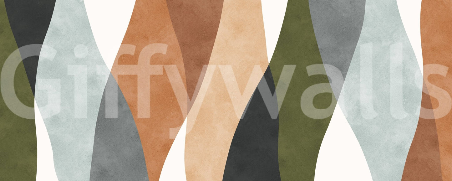 The mural serves as a stylish focal point.