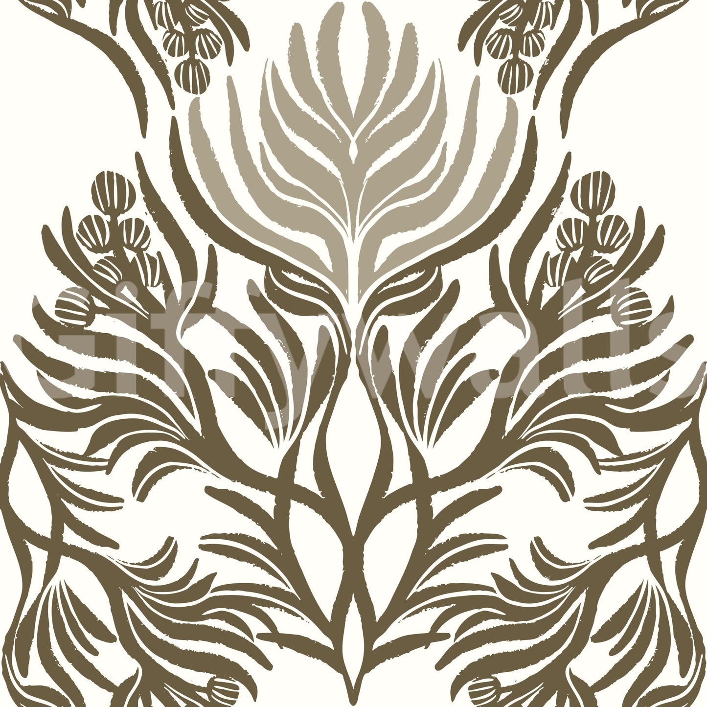 Earthy Botanical Symmetry Wallpaper