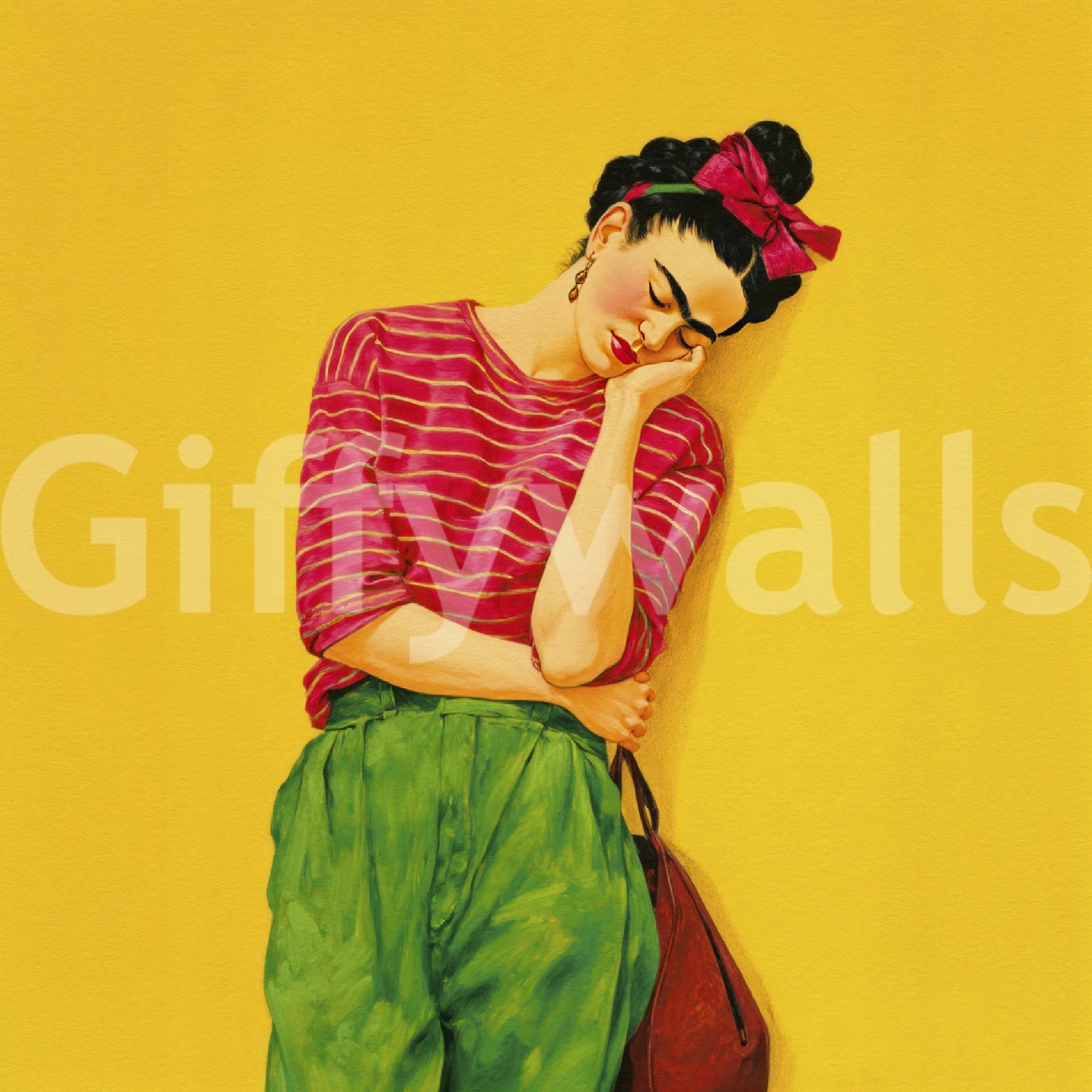 Tranquil golden mural for calming, artistic interiors