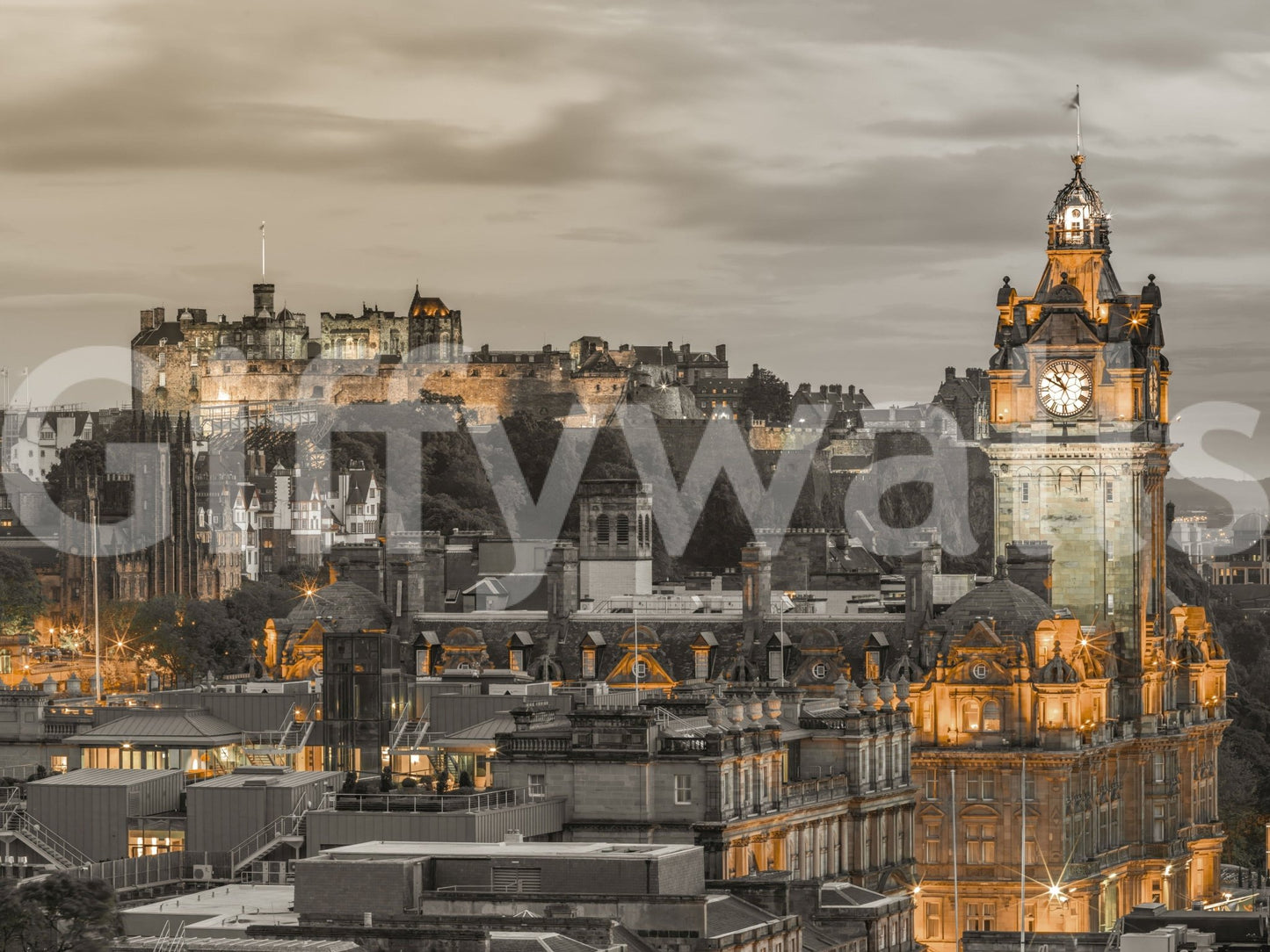 Edinburgh Twilight Wall Mural