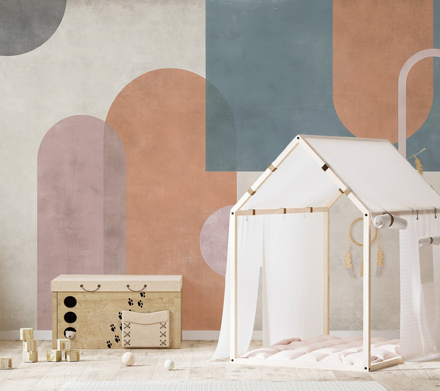 Polished edges wallpaper for cozy nurseries, C281