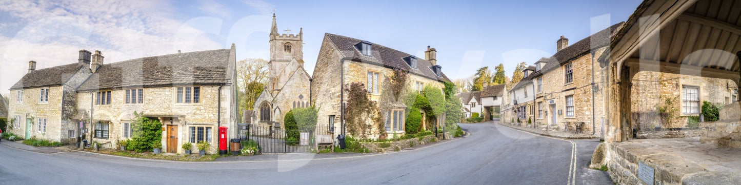 A detail of the warm tones in the stone and sky.