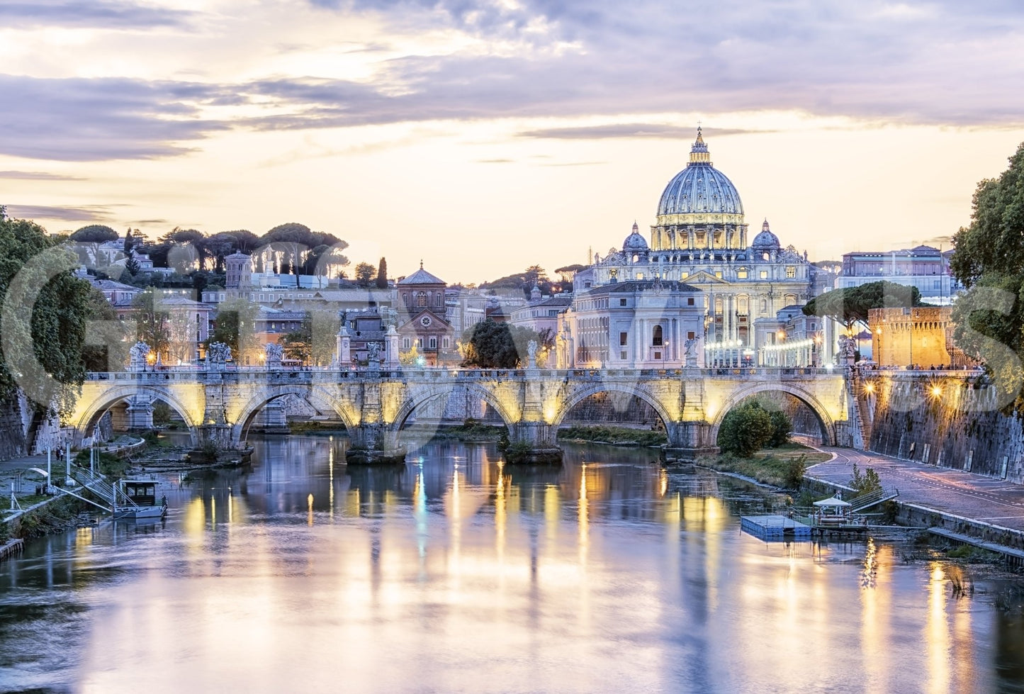 Eternal City Lights Wall Mural