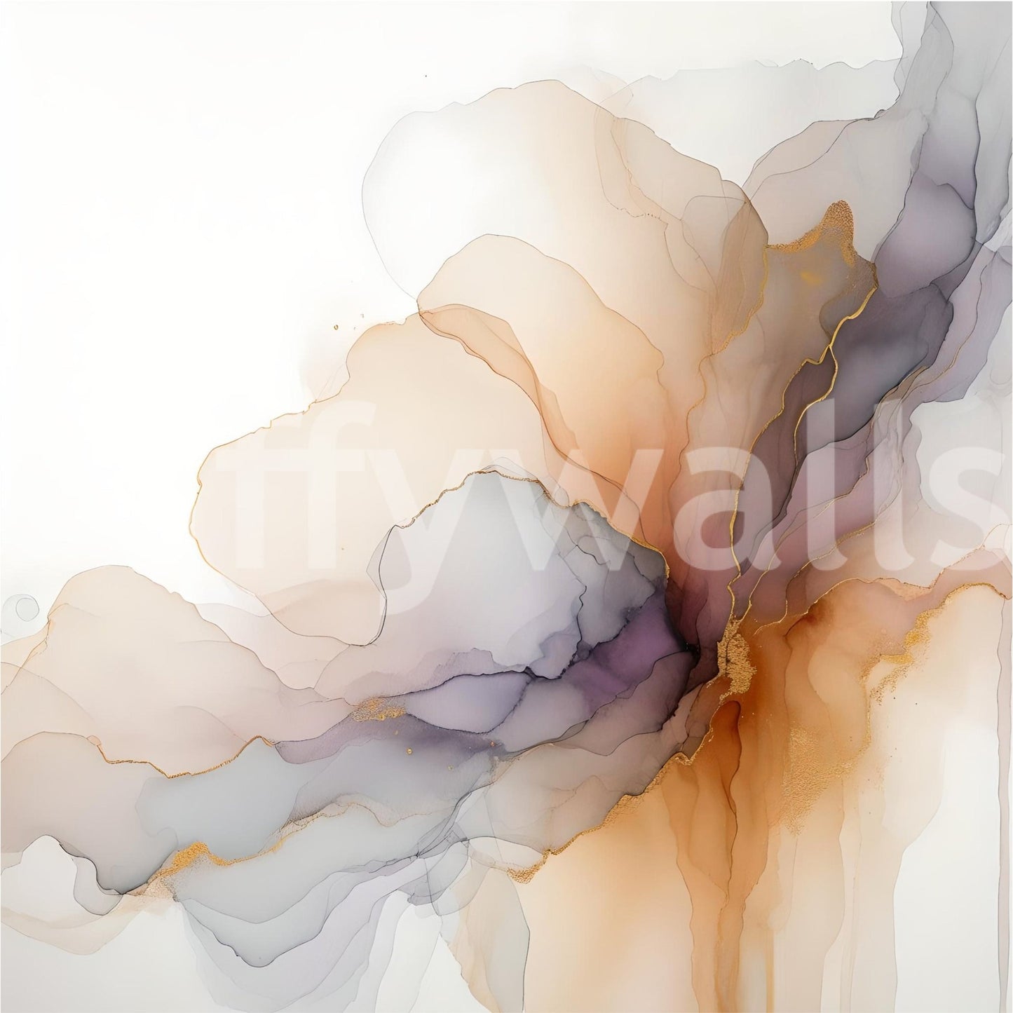 Ethereal Smoke Hues Wall Mural