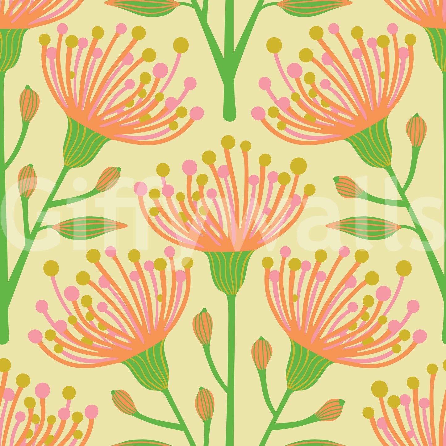 The design is non-realistic and interpretive.