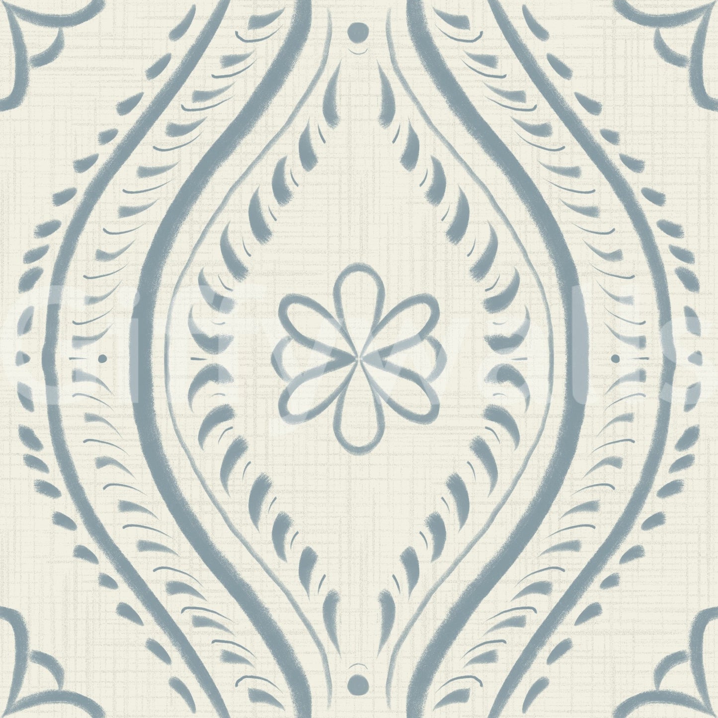 Arona color wallpaper with classic ogee flourish