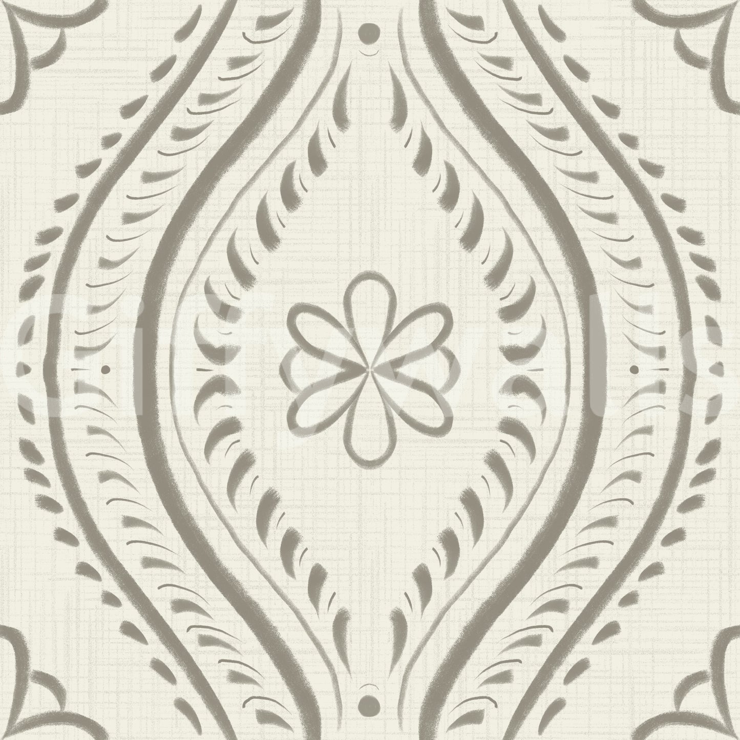 Classic damask design on a bright green backdrop