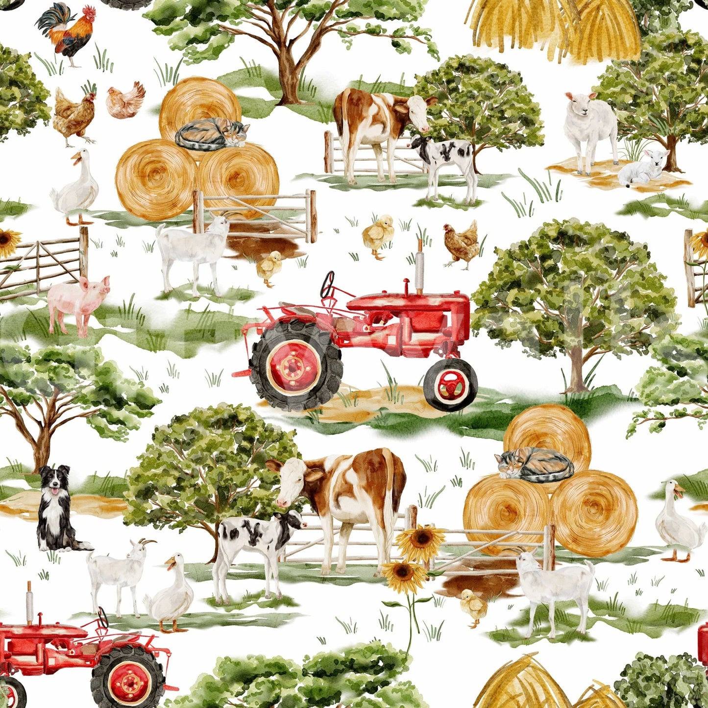 Gentle white goats Farm Animals wallpaper for walls.