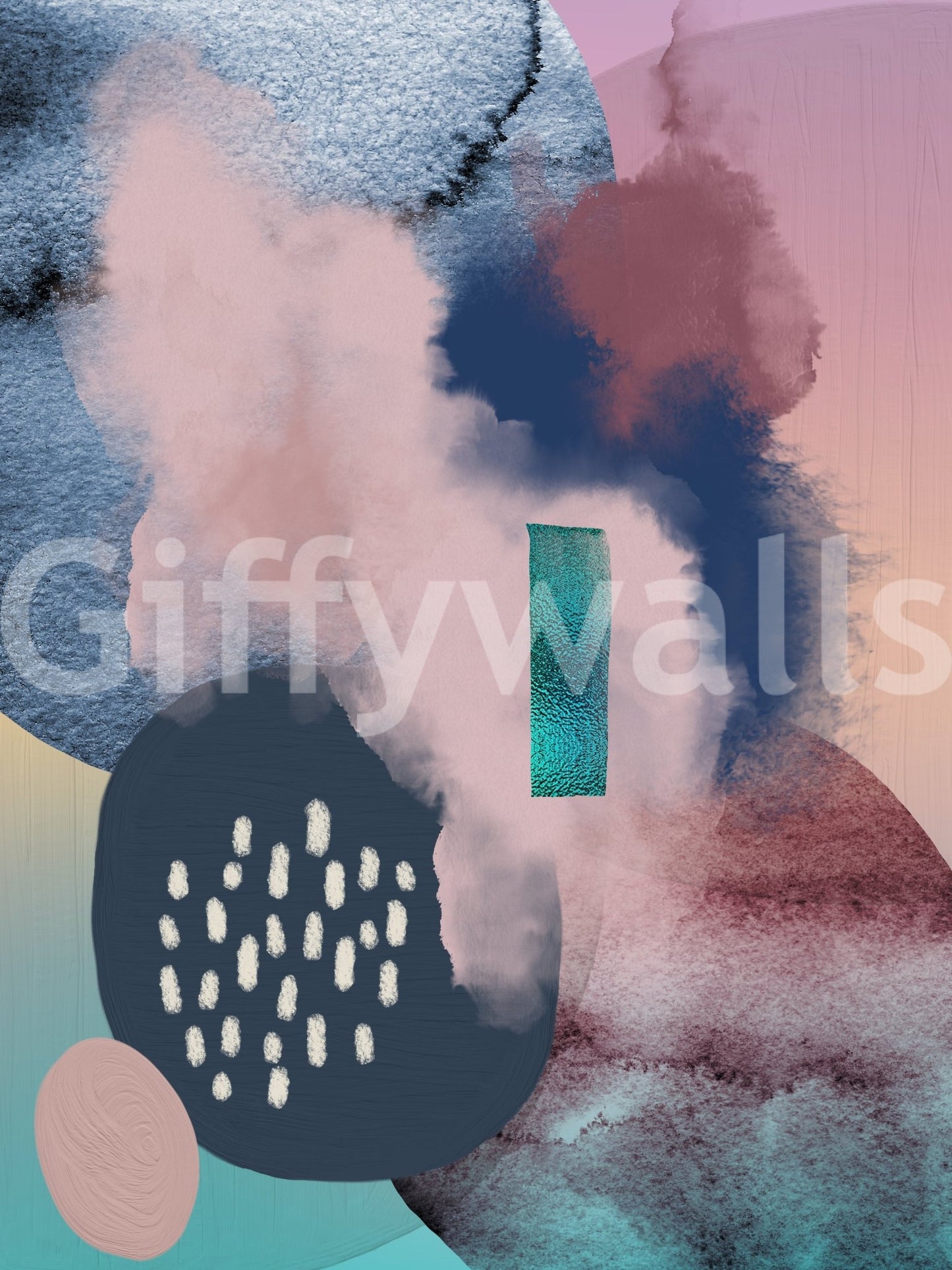 Floating design wallpaper for modern interiors