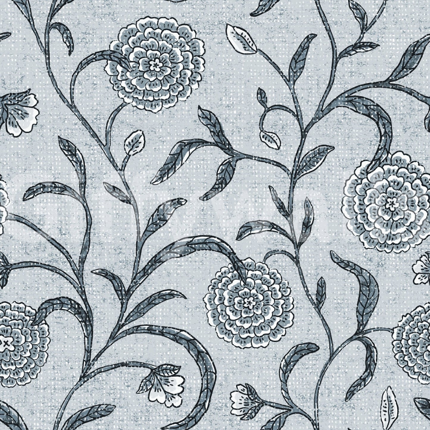 Tranquil flower pattern mural