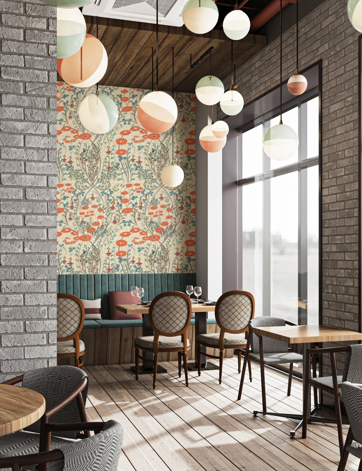Floral Vintage Symphony wallpaper for cozy walls, AN85