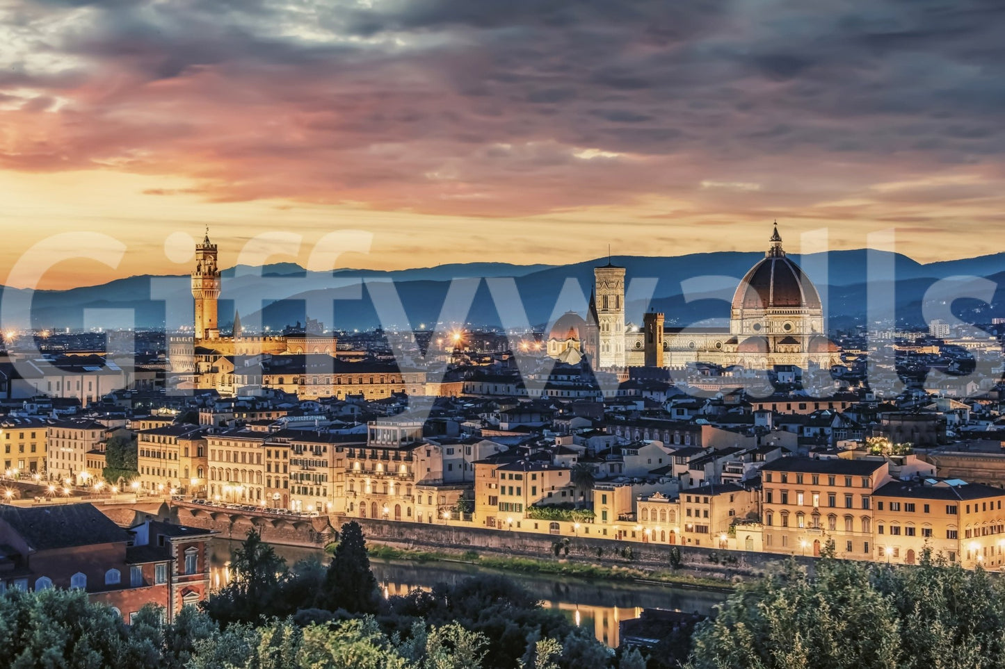 Florence Twilight Wall Mural