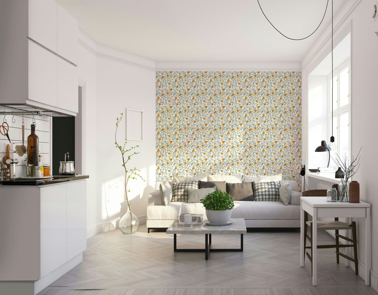 Flow and Bloom delicate vine wall design
GD139