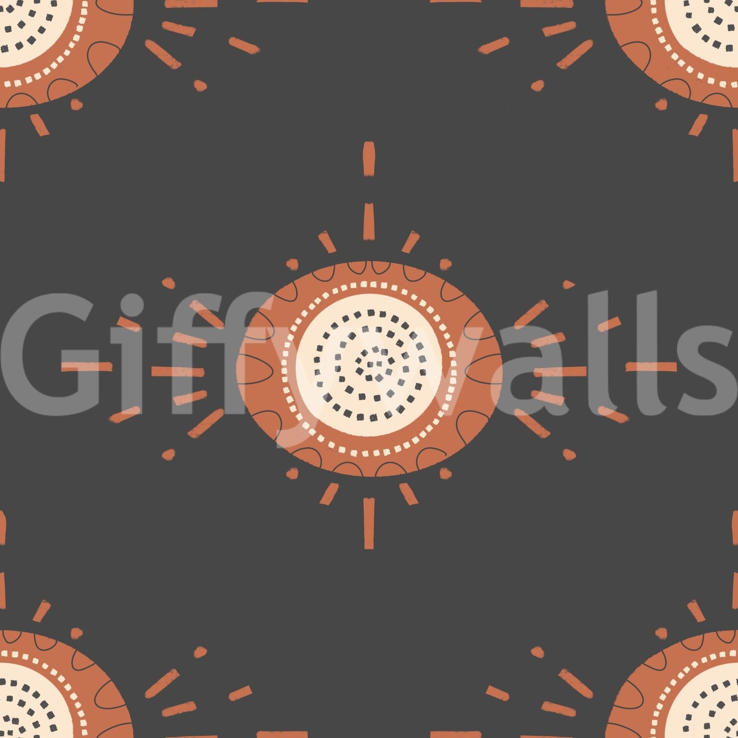 Scandinavian floral wallpaper with vintage character