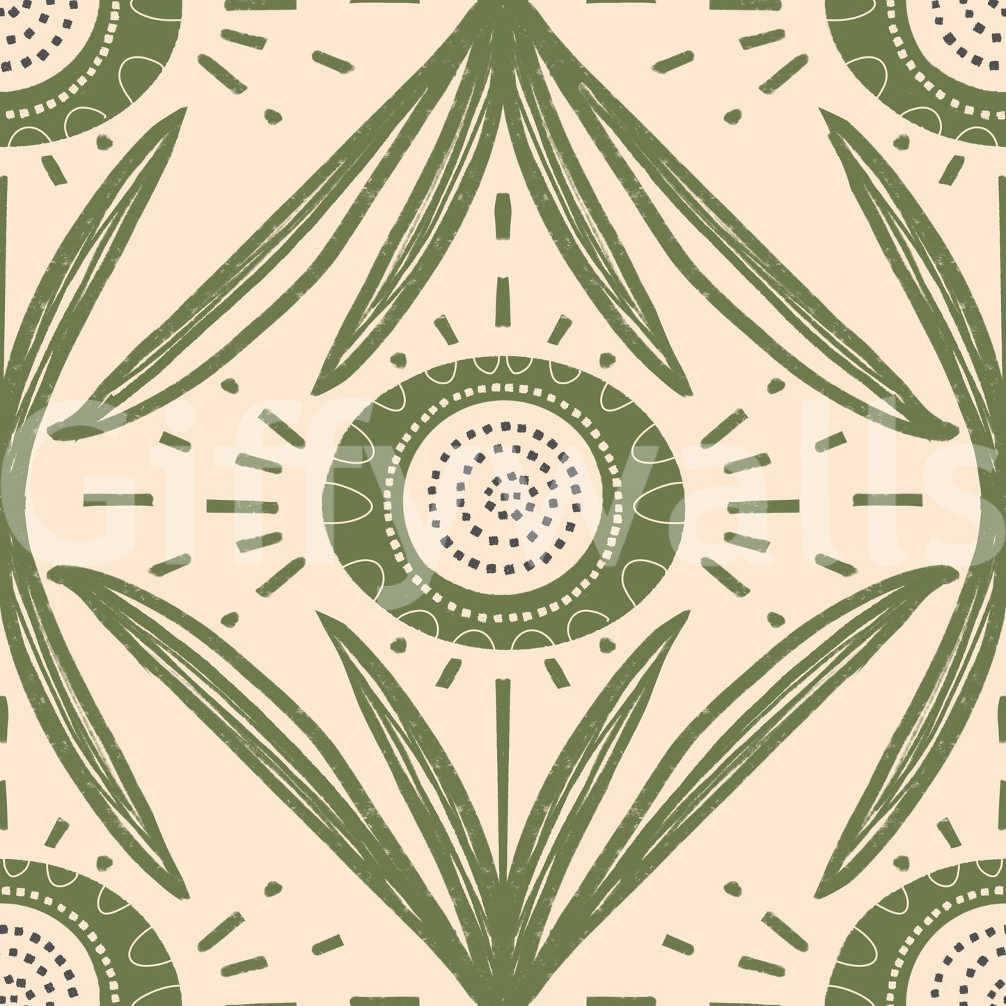 Farmhouse-inspired wallpaper with floral detail, GD2421