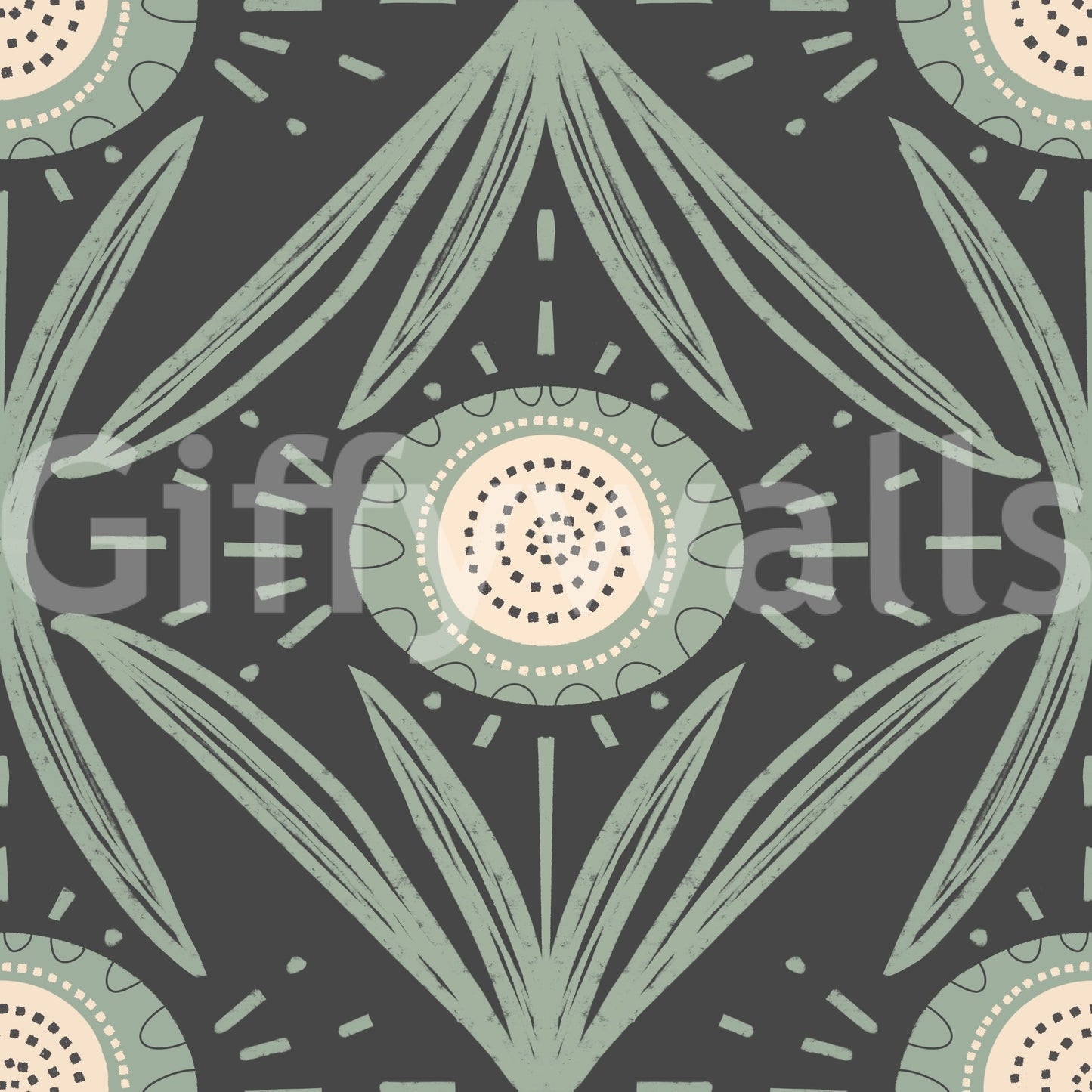 Cottage-inspired wallpaper with bold contrast