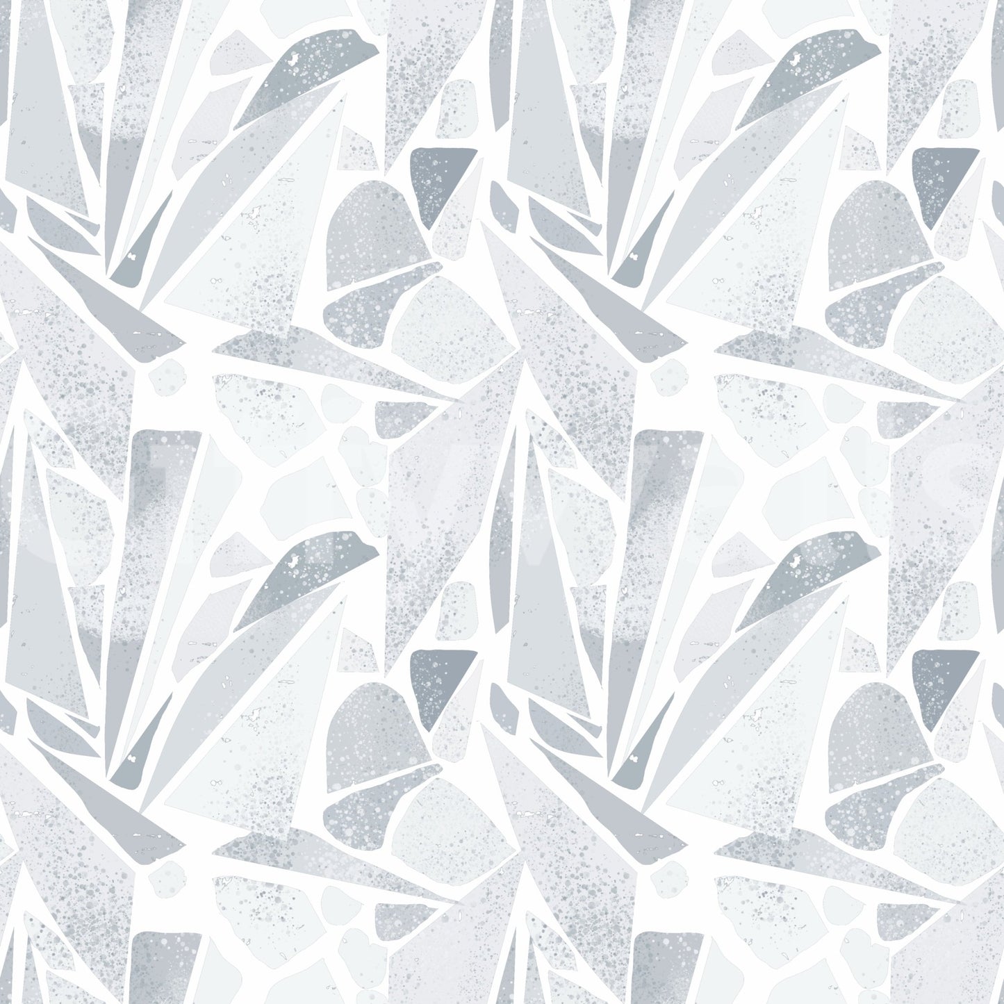 Geometric repeat of the Greyscale Mosaic wallpaper patternGD9514